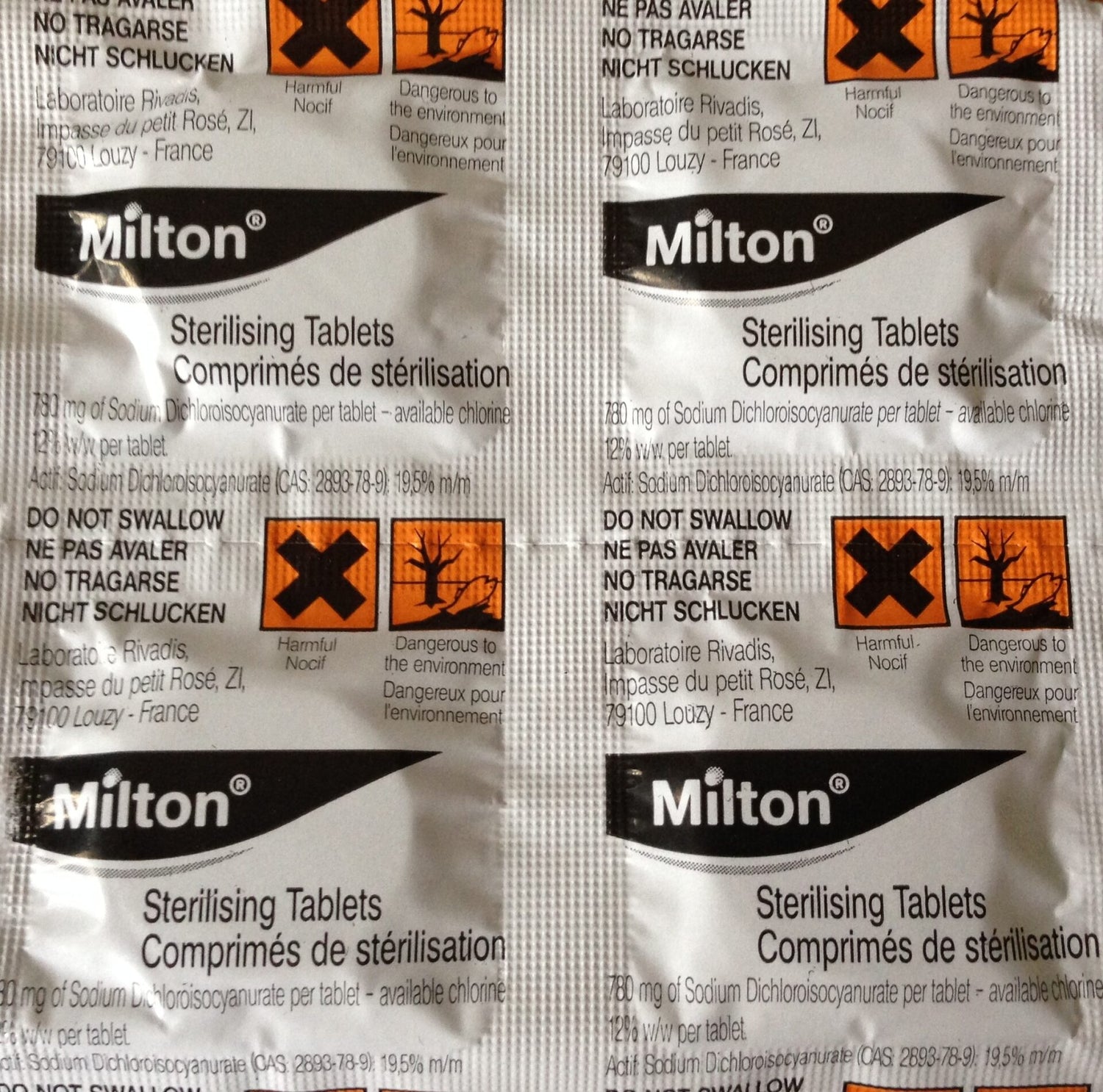 Milton - Sterilizing Tablets 4's (1 tablet / 5 liters)
