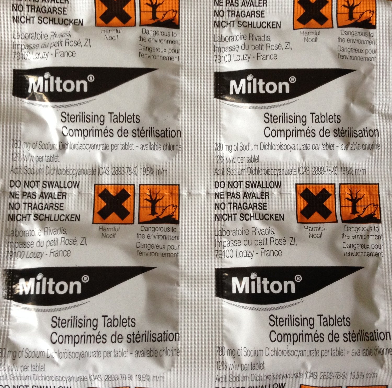 Milton - Sterilizing Tablets 4's (1 tablet / 5 liters)