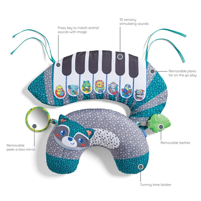 Infantino Grow With Me 3-in-1 Tummy Time Piano and Bolster Pillow Set