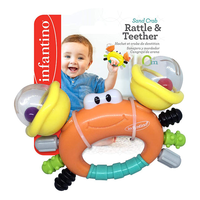 Infantino Sand Crab Rattle and Teether