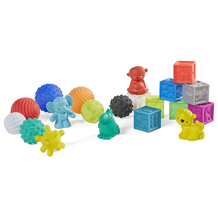 Infantino Sensory Balls, Blocks and Buddies Activity Toy Set - 20 Piece Set