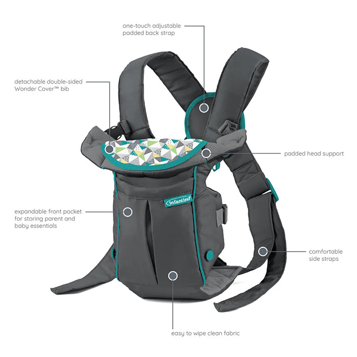Infantino Swift Classic Carrier With Pocket - Grey