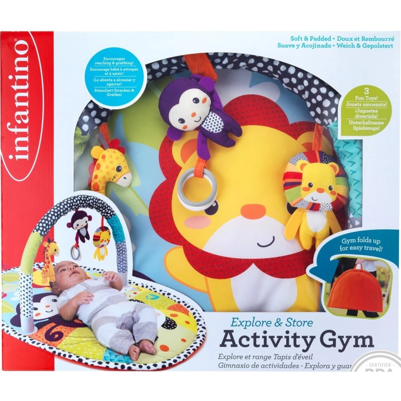 Infantino Explore & Store Activity Gym - Neutral