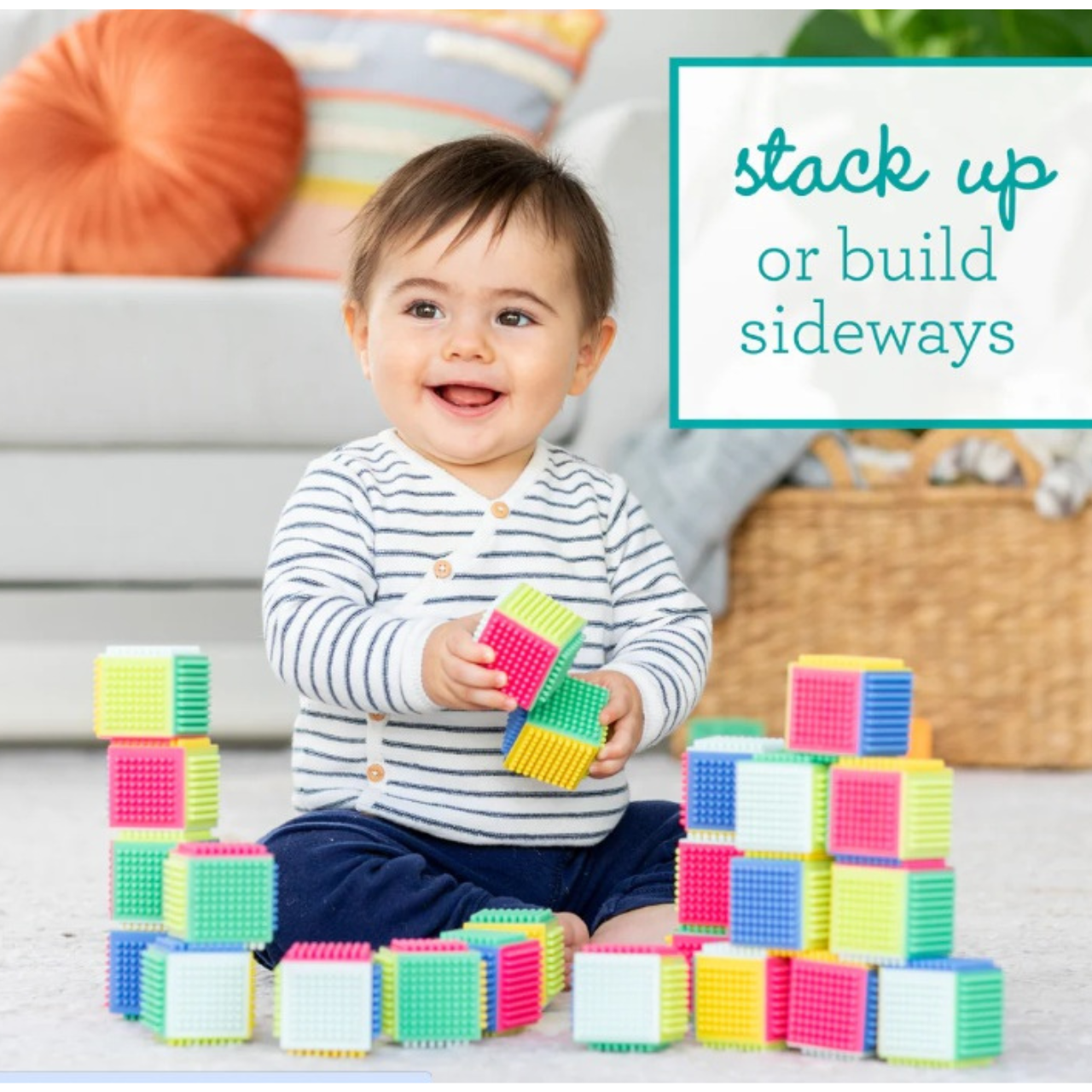 Infantino Press & Stay Sensory Blocks - Boho