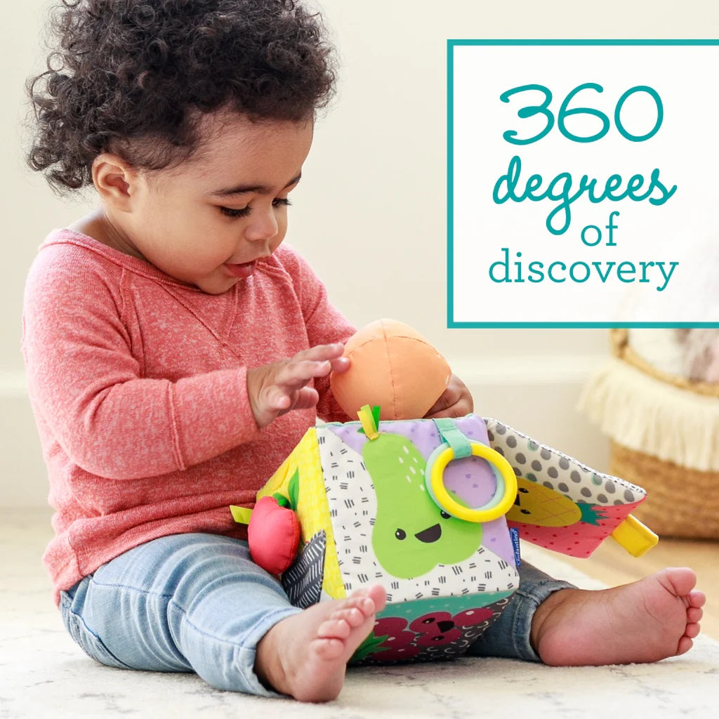 Infantino Peek & Seek Sensory Discovery Cube - Fruits