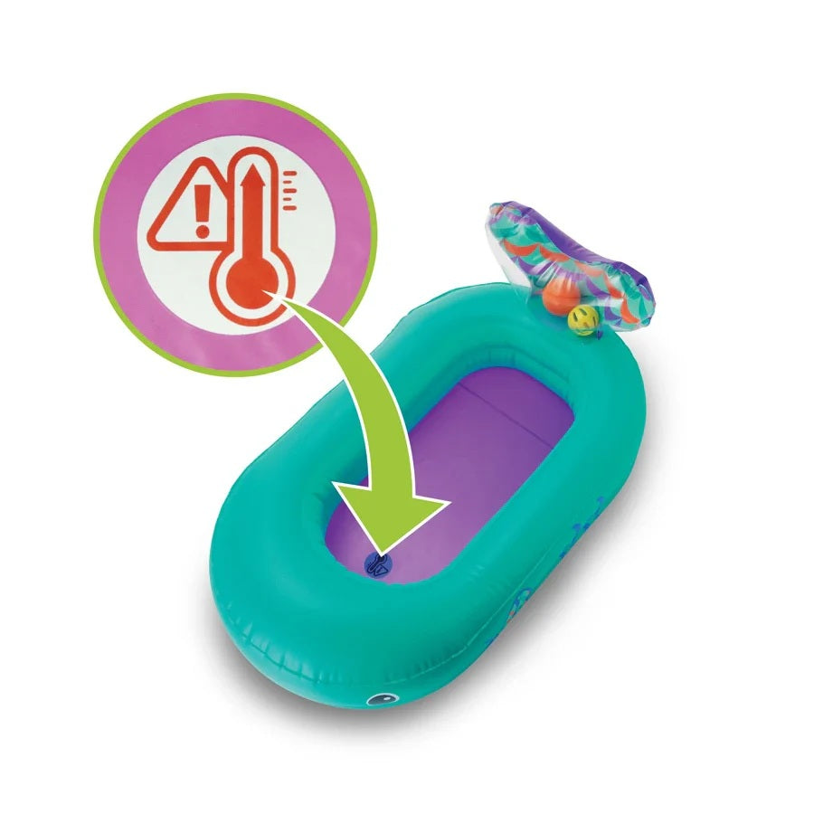 Infantino Whale Bubble Ball Inflatable Bath Tub - Teal