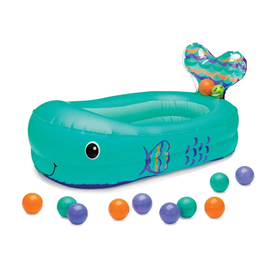 Infantino Whale Bubble Ball Inflatable Bath Tub - Teal