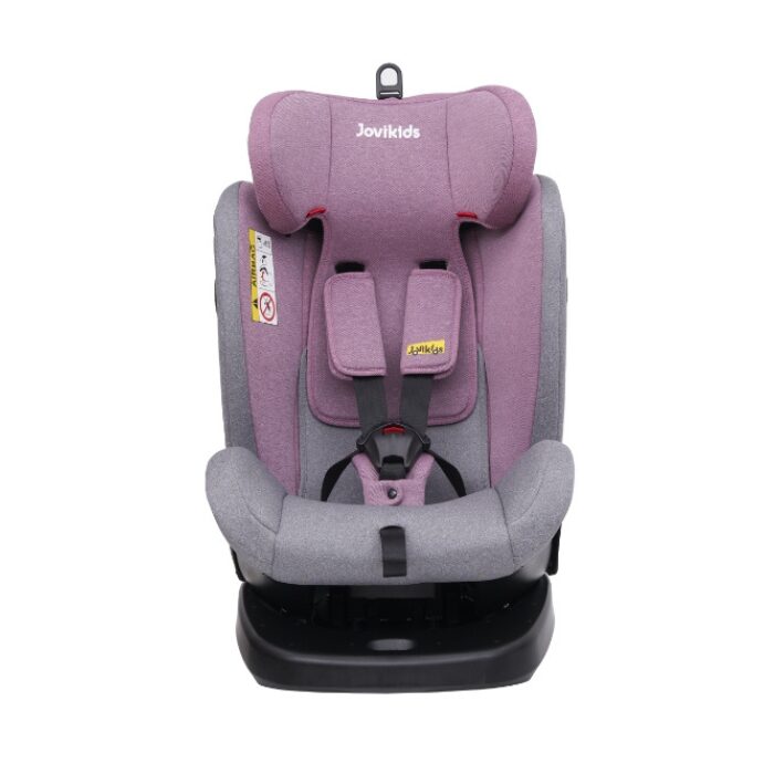 Jovikids Angela Isofix with Top Tether, 360 Degree Swivel Car Seat - Pink
