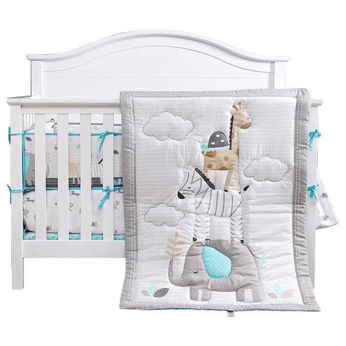 Juju Nursery 7-Piece Crib Bedding Set - Balancing Animals