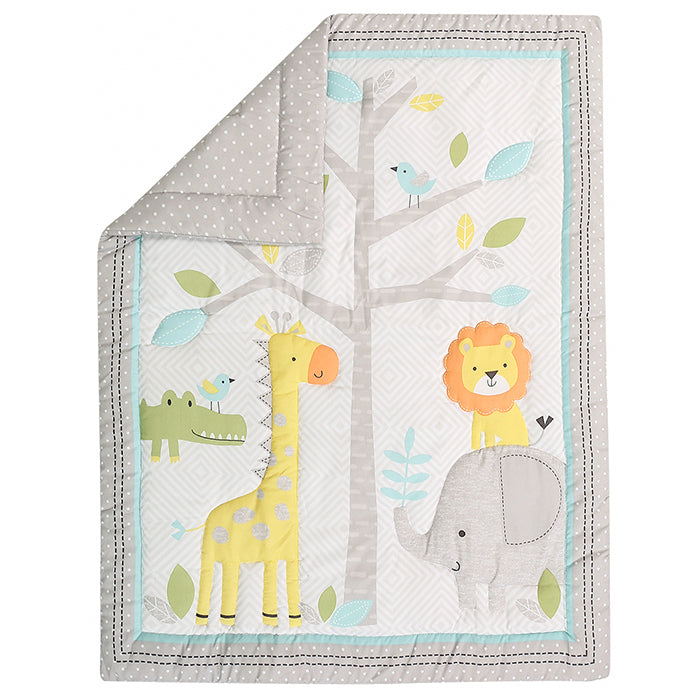 Juju Nursery 7-Piece Crib Bedding Set - Safari Yearbook