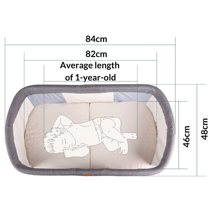 Juju Nursery Baby Bedside Co-sleeper Crib - Violet