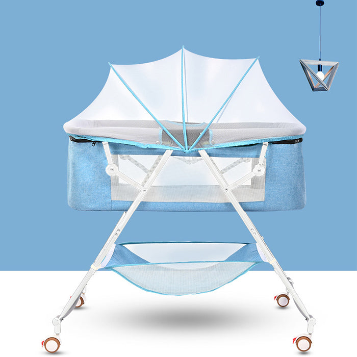 Juju Nursery Baby Bedside Co-sleeper Crib - Blue