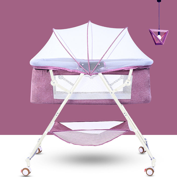 Juju Nursery Baby Bedside Co-sleeper Crib - Violet