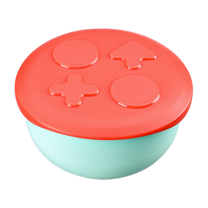 Keaide Biddy Removable Stainless Steel Constant Temp Bowl - Red/Aqua