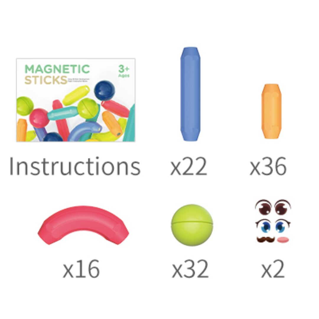 Kebo Magnetic Sticks 108pcs