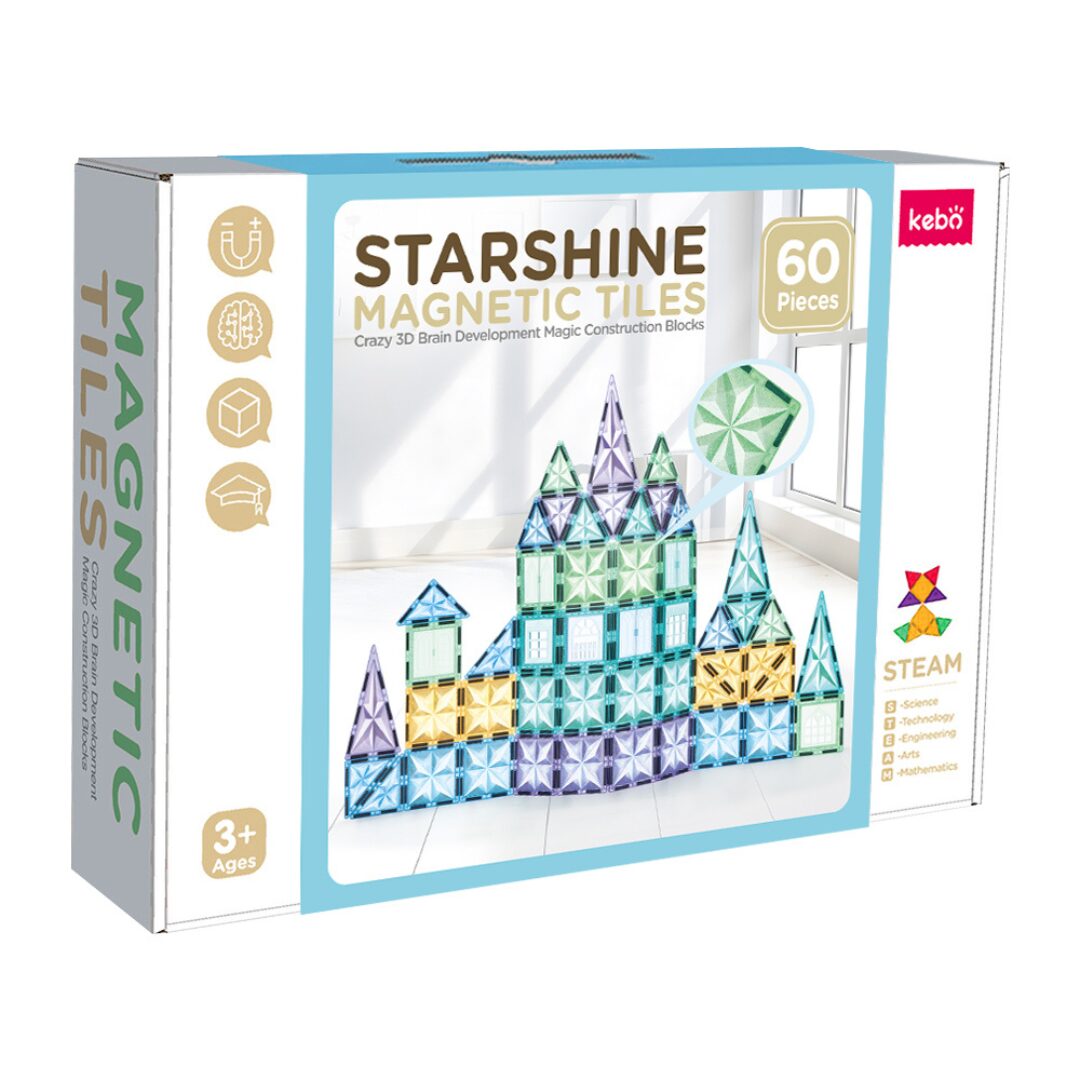 Kebo Starshine Magnetic Tiles - 60pcs