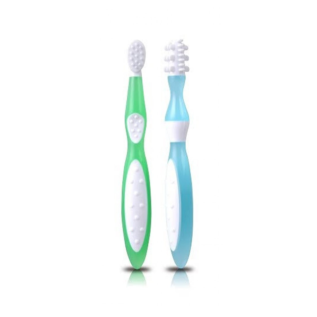 Kidsme First Toothbrush Set - Blue and Green