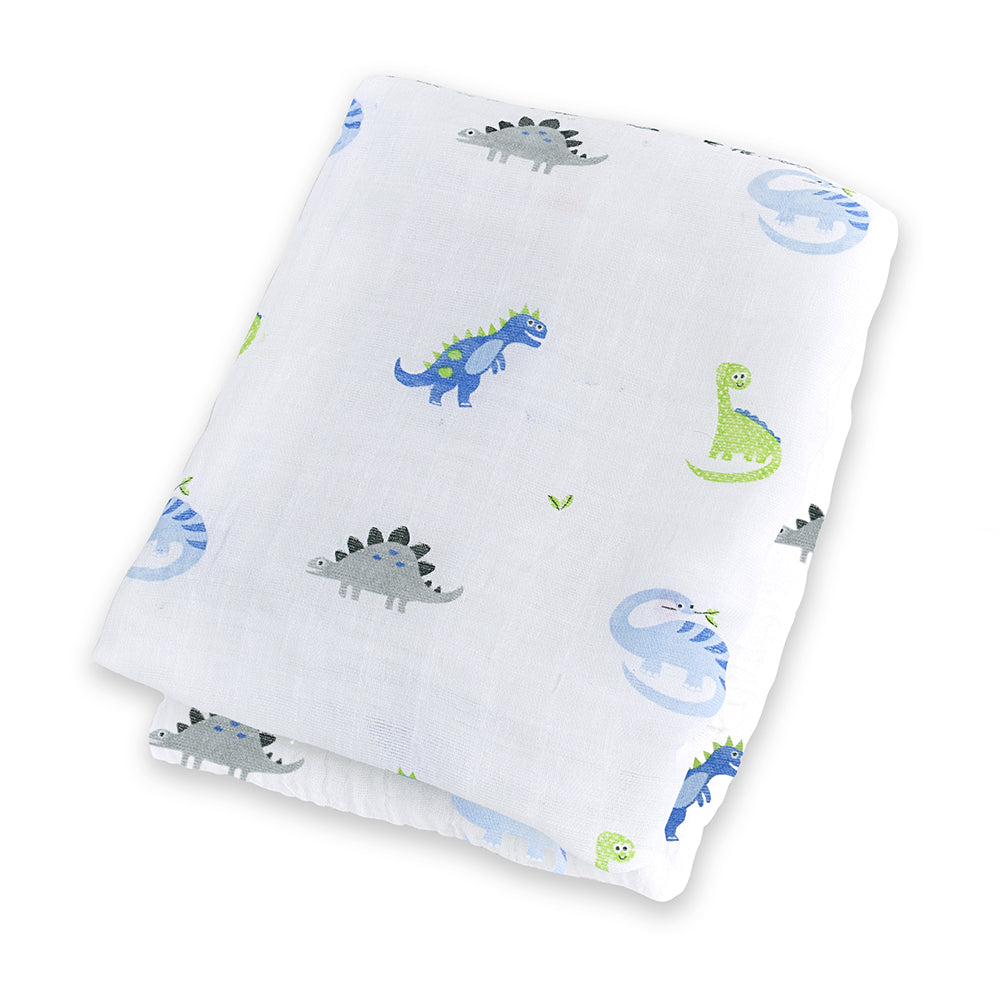 Lulujo Cotton Muslin Single XL - Pre-historic pals