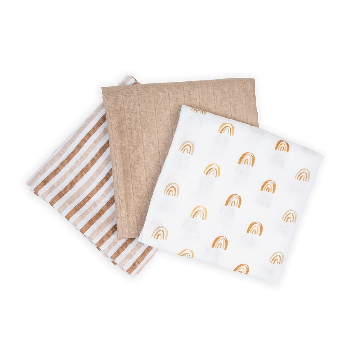 Lulujo Mini Receiving Blankets Set of 3 - Rainbows