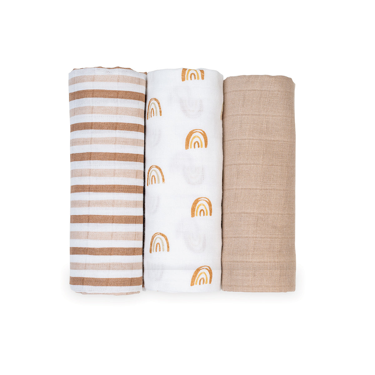 Lulujo Mini Receiving Blankets Set of 3 - Rainbows