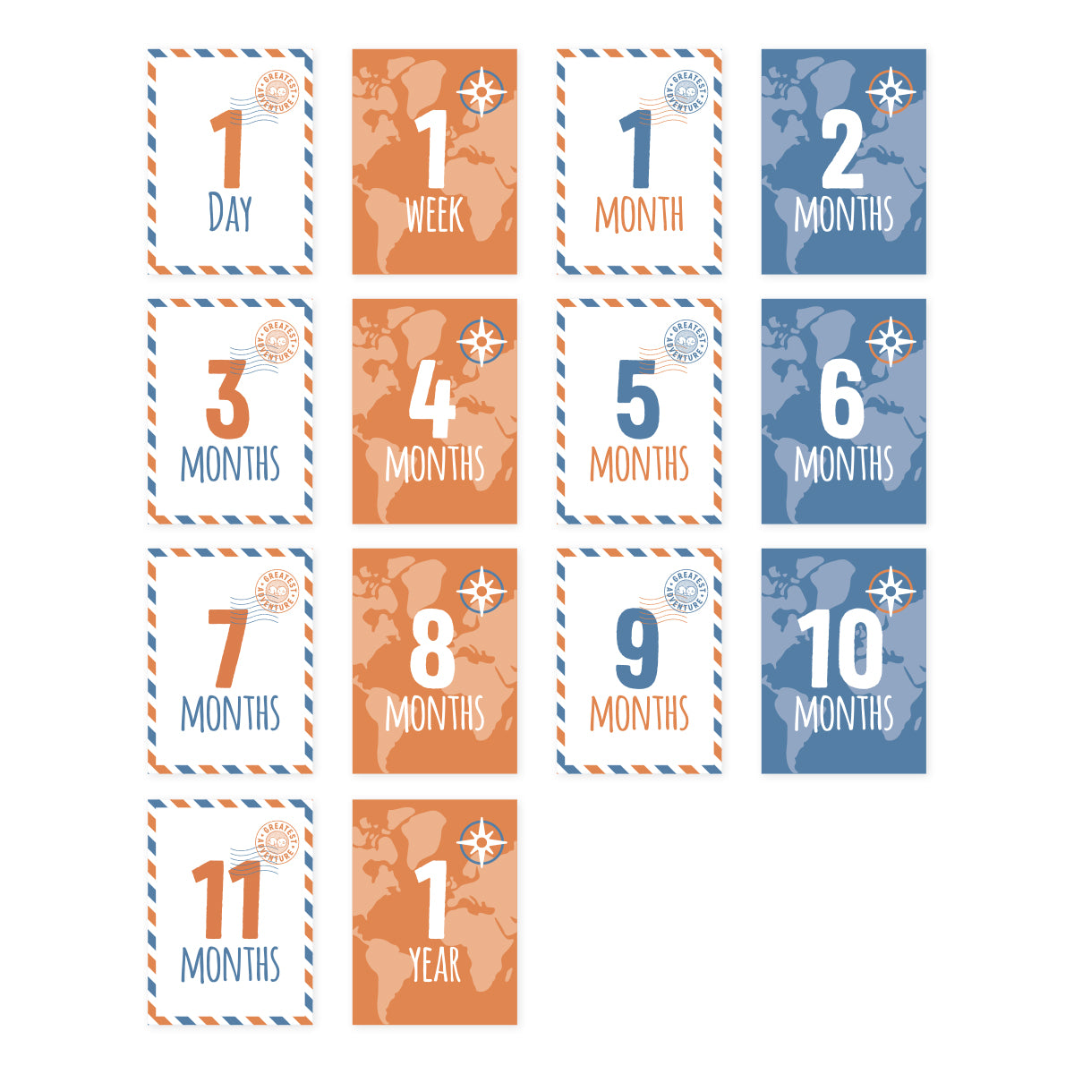 Lulujo Milestone Blanket and Card Set - Greatest Adventure