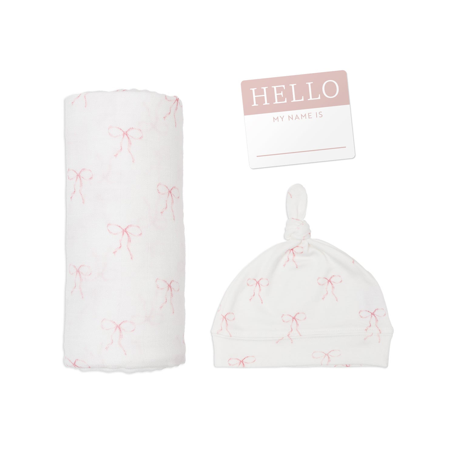 Lulujo Bamboo Bonnet & Swaddle Set