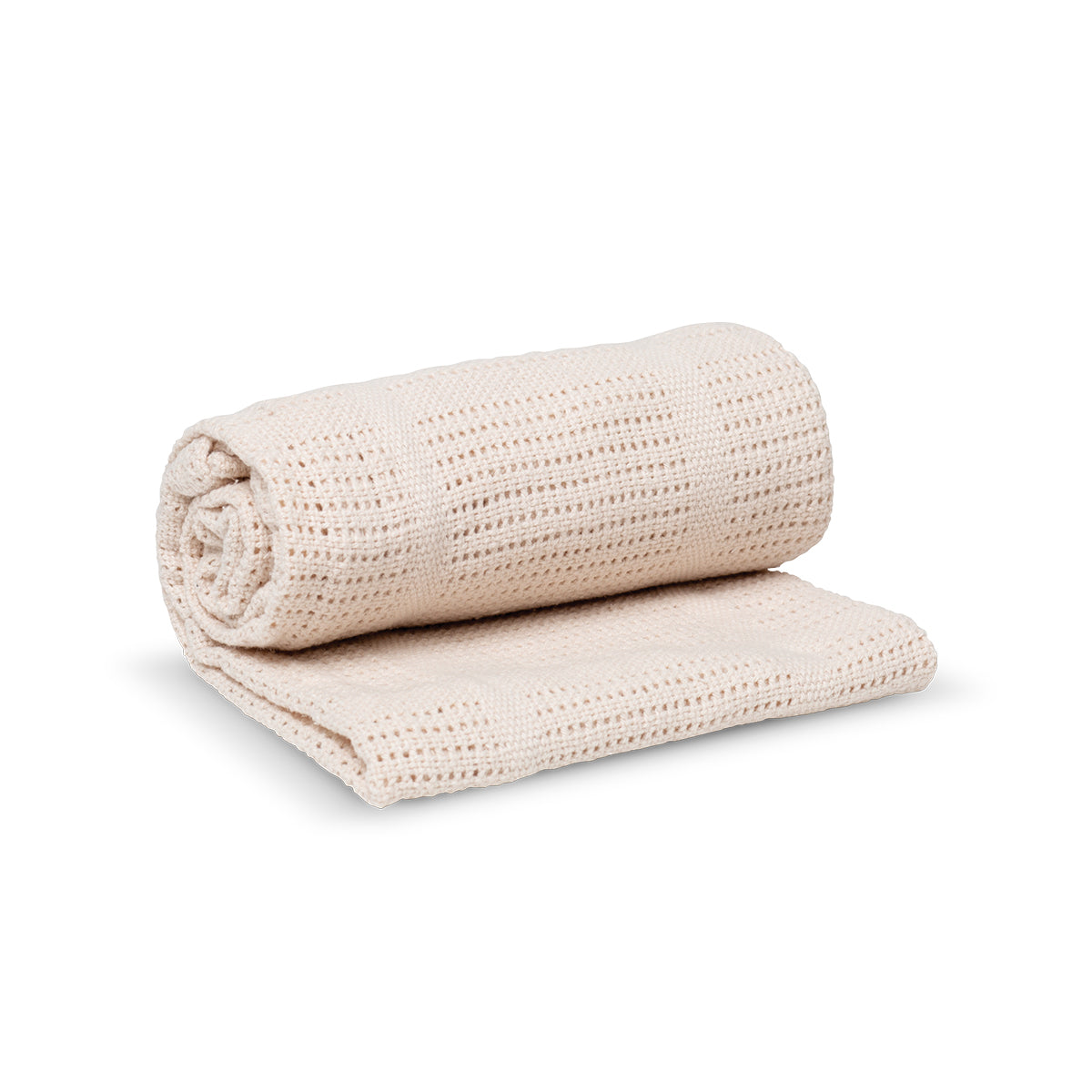 Lulujo Cotton Cellular Blanket - Oatmeal