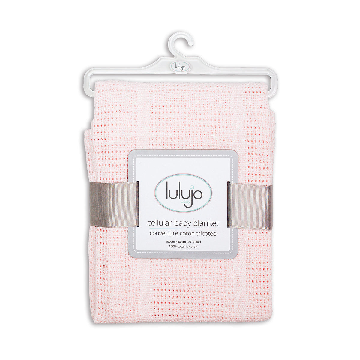 Lulujo Cotton Cellular Blanket - Pink