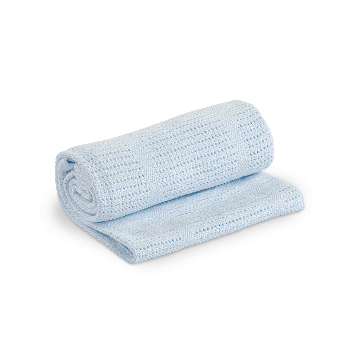 Lulujo Cotton Cellular Blanket - Blue