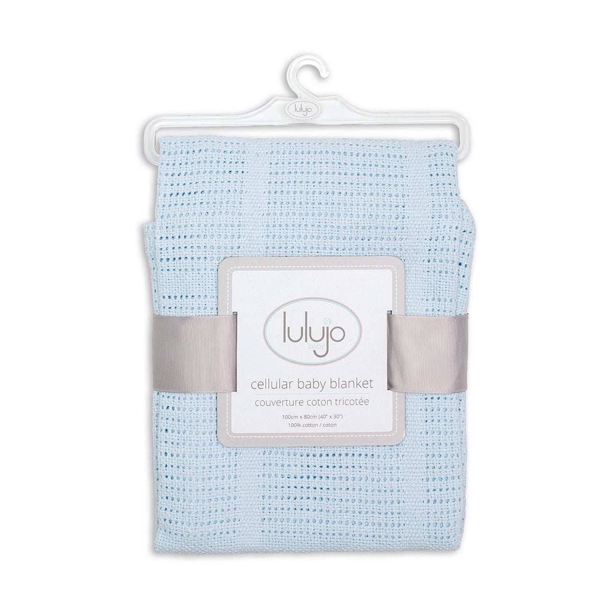 Lulujo Cotton Cellular Blanket - Blue