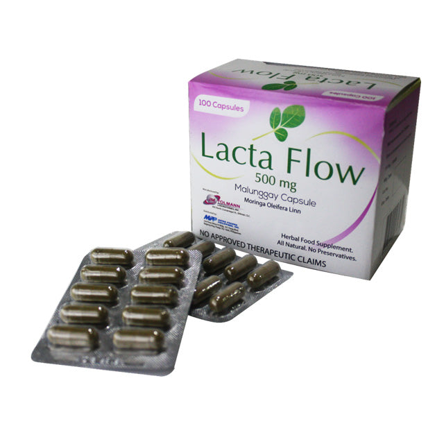 Lacta Flow Malunggay Capsule - Box of 100 500mg caps