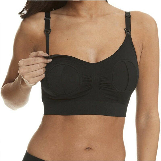 Yabyab Lea Handsfree Pumping and Nursing Bra with Bra Extender - Black
