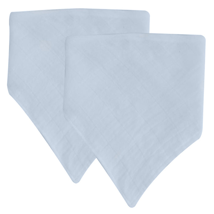 Petal by lil' tati Organic Cotton Muslin Bib Set of 2 - White