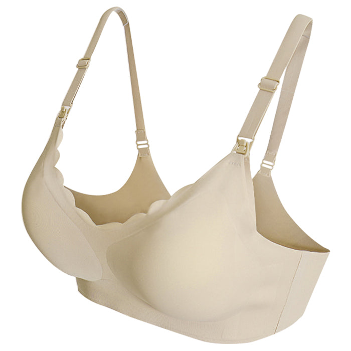Little K Ice Silk Seamless Nursing Bra - Cream