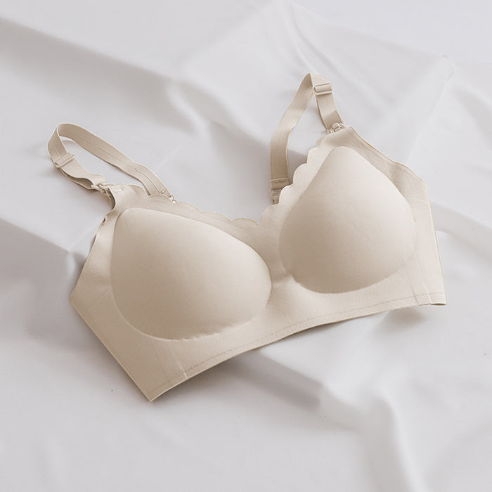 Little K Ice Silk Seamless Nursing Bra - Cream