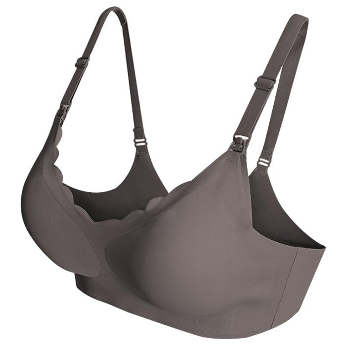 Little K Ice Silk Seamless Nursing Bra - Dark Grey