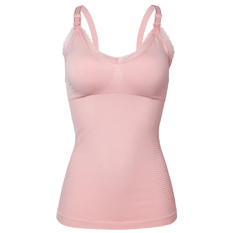 Little K Seamless Nursing Tank - Baby Pink