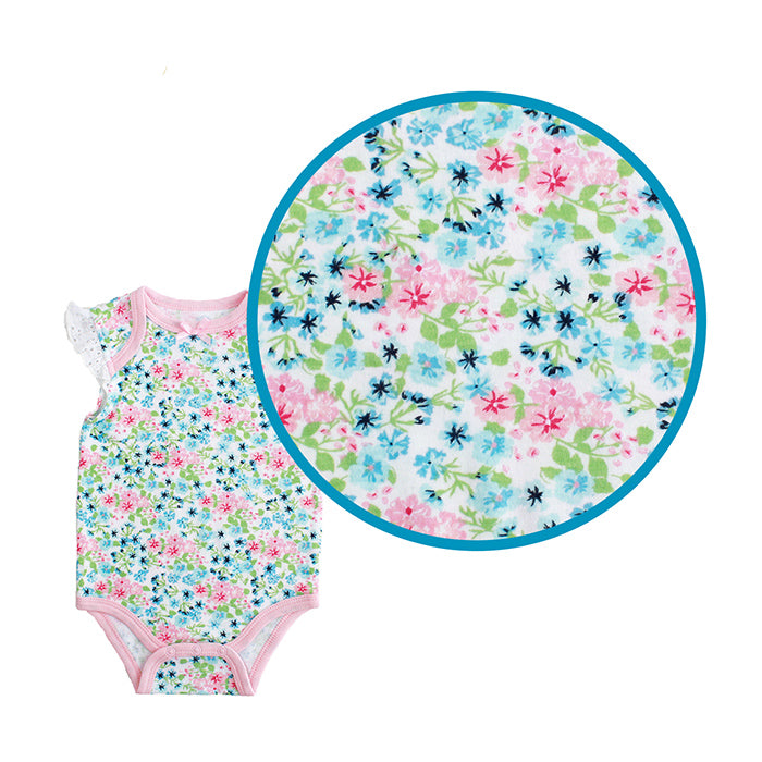 Little Steps 3-Piece Bodysuit, Jumper and Socks in Pink Floral