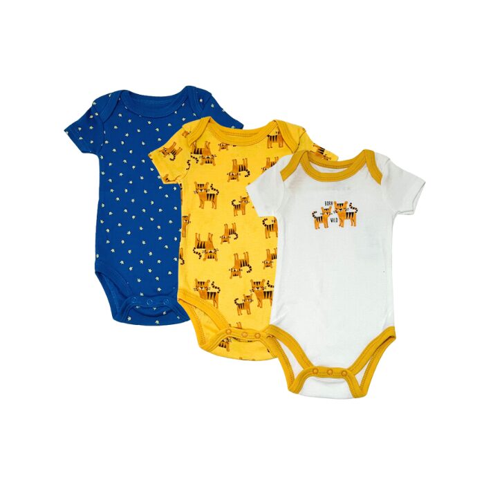 Little Steps 3-Piece Bodysuit Set in Tiger