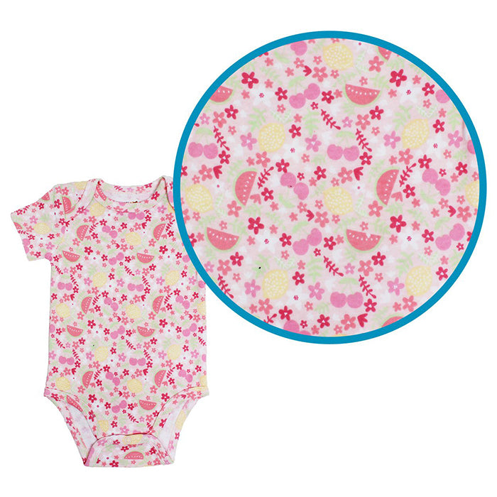 Little Steps 3-Piece Bodysuit set in Pink Fruits
