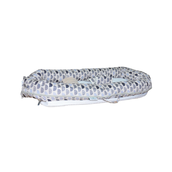 Littlegreen Baby Soft Bed Gray Dots