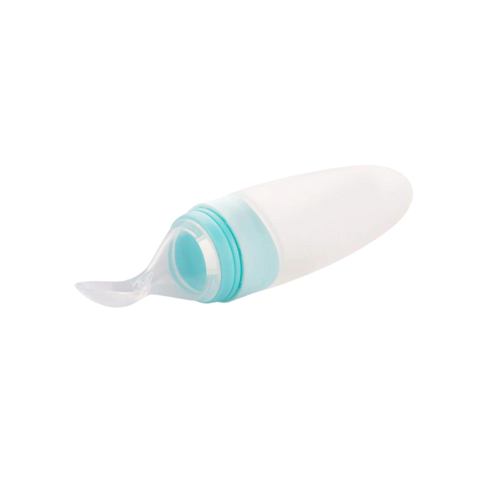 Littlegreen Silicone Baby Feeding Bottle Spoon - Blue