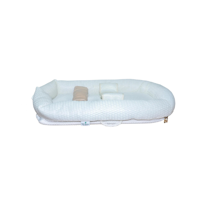 Littlegreen Baby Soft Bed White Mesh