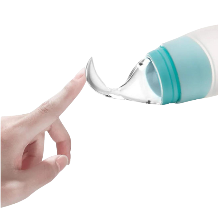 Littlegreen Silicone Baby Feeding Bottle Spoon - Blue