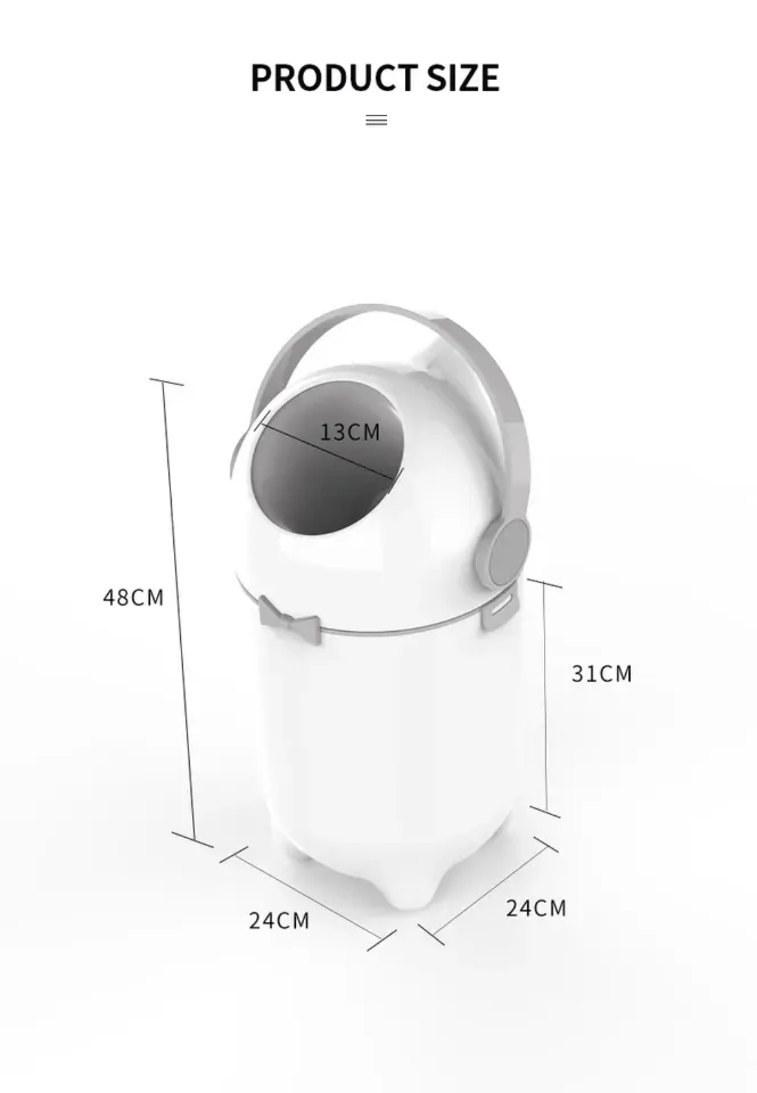 Mambo Modern Diaper Pail Trash Bin