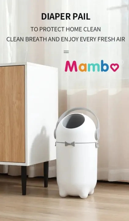 Mambo Modern Diaper Pail Trash Bin