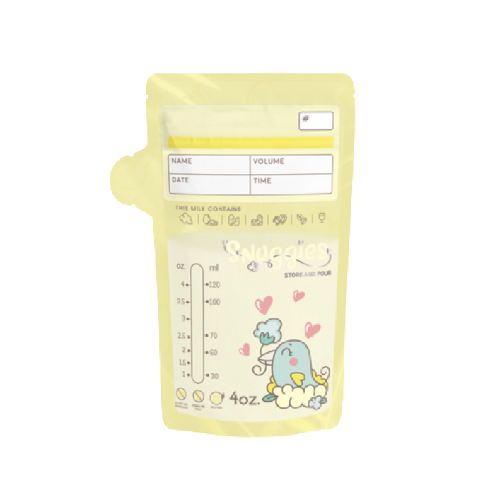Snuggies 4oz Mallows Edition Snuggies Breastmilk Bags w/ Thermal Sensor