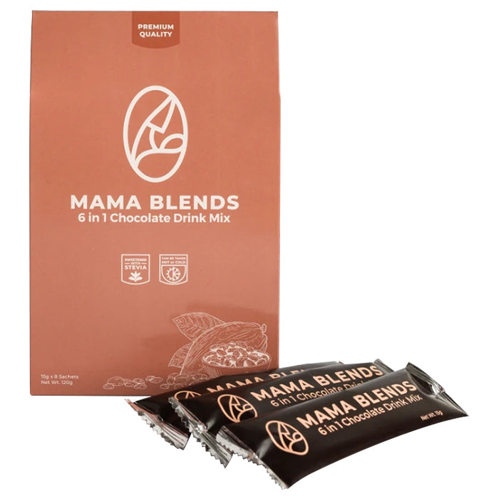 Mama Blends 6 in 1 Chocolate Drink Mix 15g x 8 Sachets