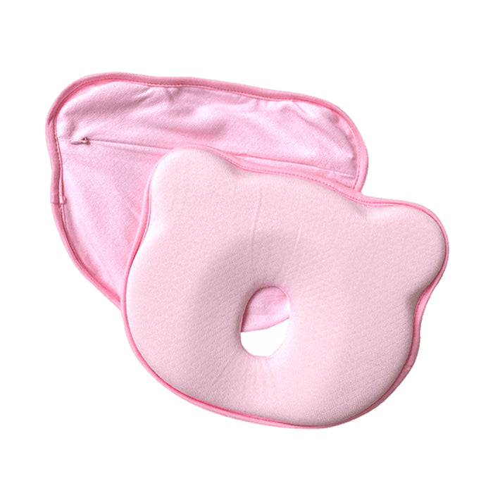 Mama's Choice Flat-Head Prevention Memory Foam Baby Pillow - Pink