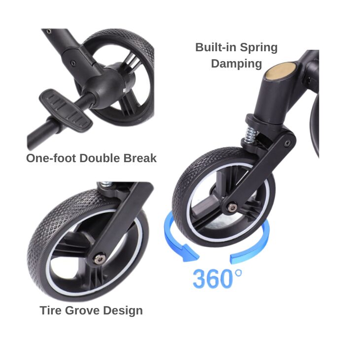 Mambo Arrow Auto Fold Stroller - Black